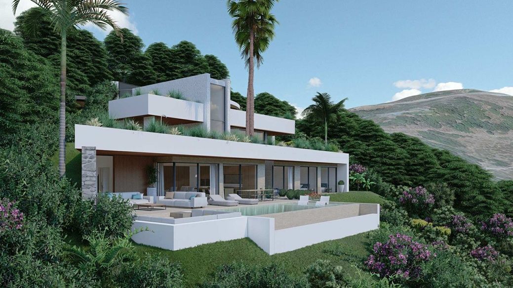 Exterior facade of new-build villa, Montemayor-Marbella Club, Benahavis