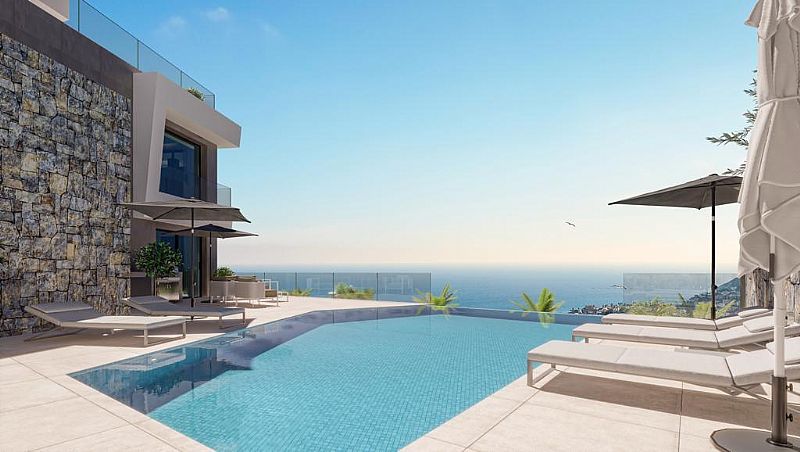 Garden or plot area of new-build villa, Cucarres, Calpe