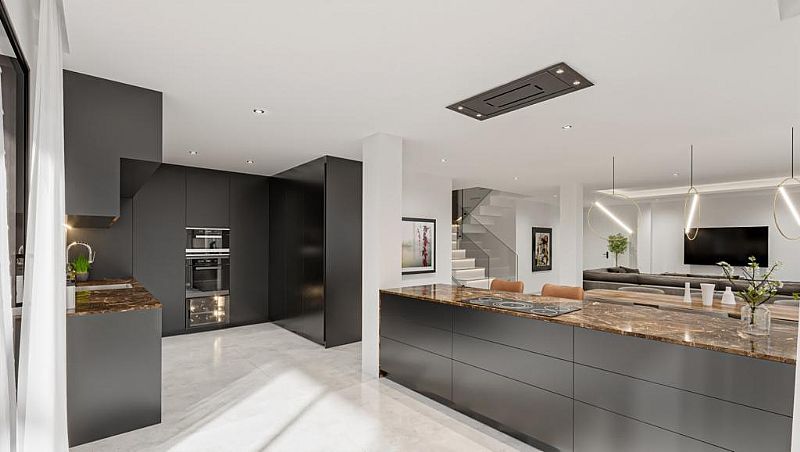 Elevated view of new-build 4-bedroom villa in Cucarres, Calpe