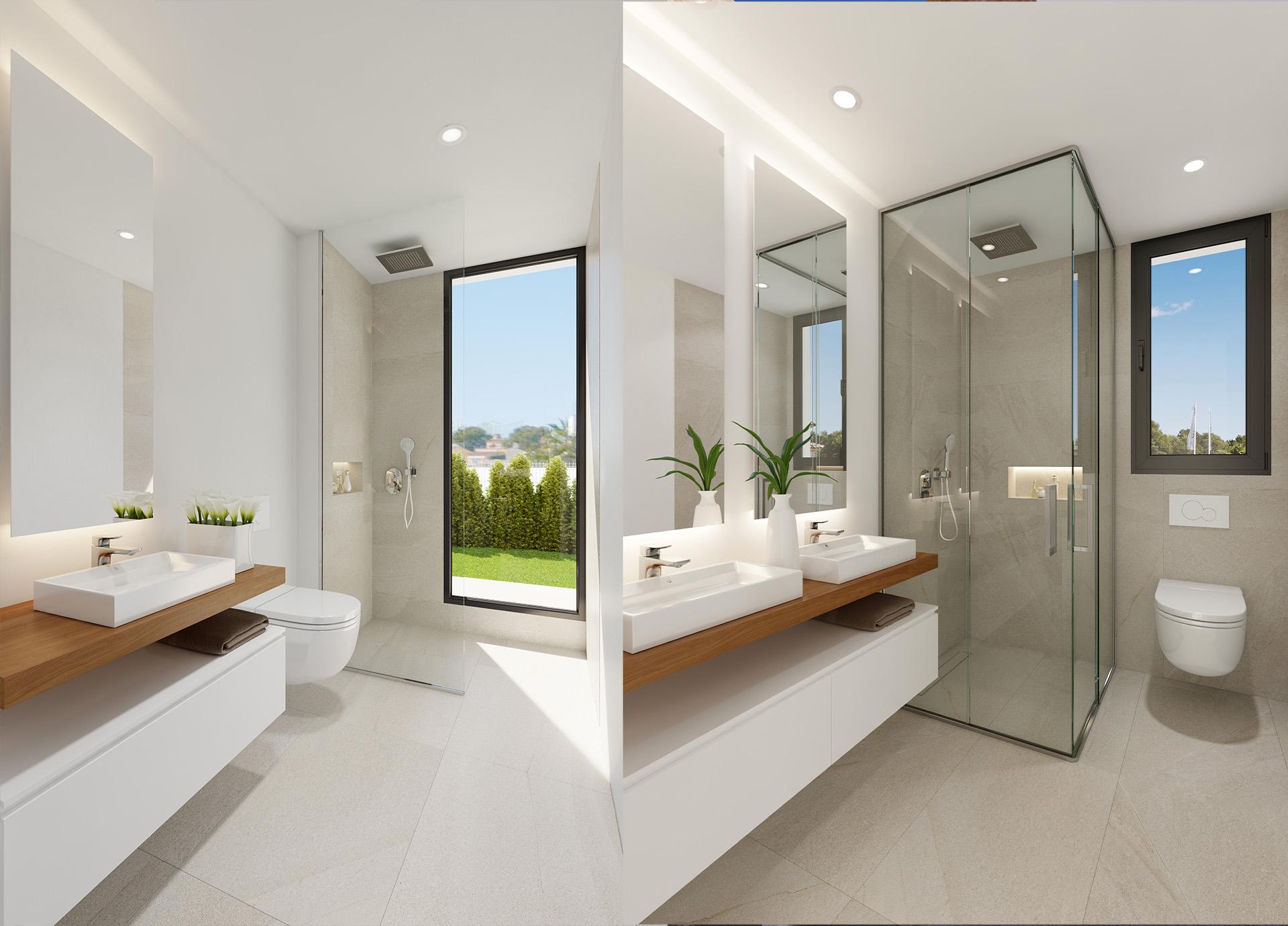 Third bathroom in new-build villa, Sierra Cortina, Finestrat