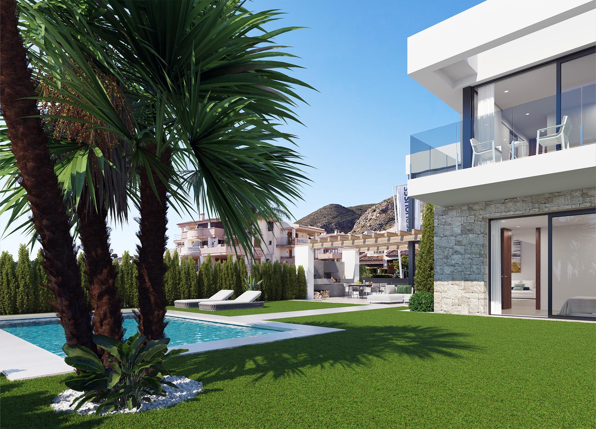 Bedroom 2 in 3-bedroom new-build villa, Sierra Cortina, Finestrat