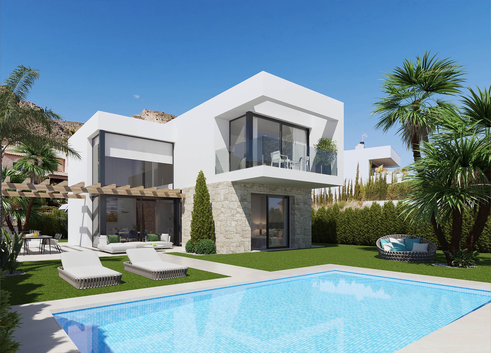 Bedroom 3 in 3-bedroom new-build villa, Sierra Cortina, Finestrat