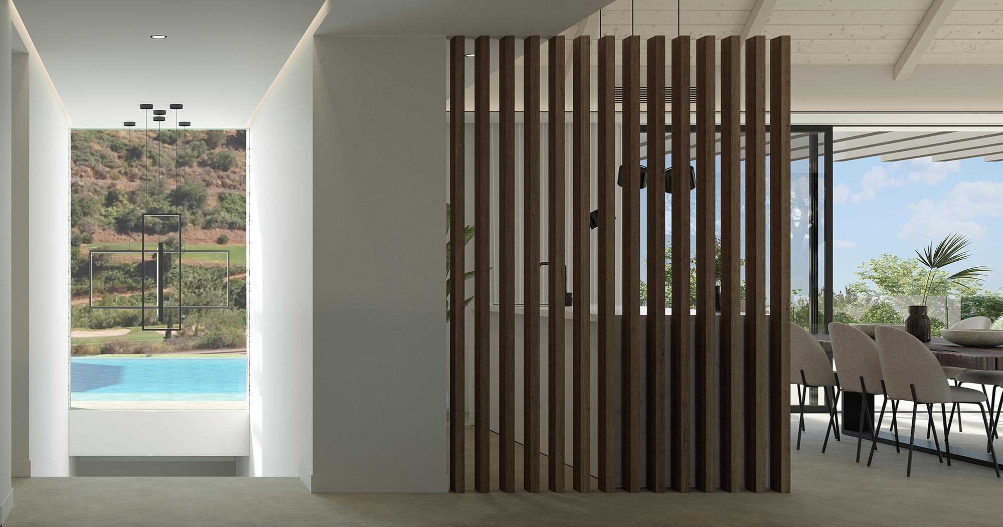 Outdoor terrace area of new-build villa on 1216m2 plot, Valtocado, Mijas