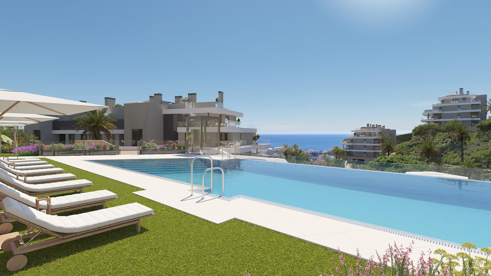 Second bathroom in new-build penthouse, Calanova, Mijas