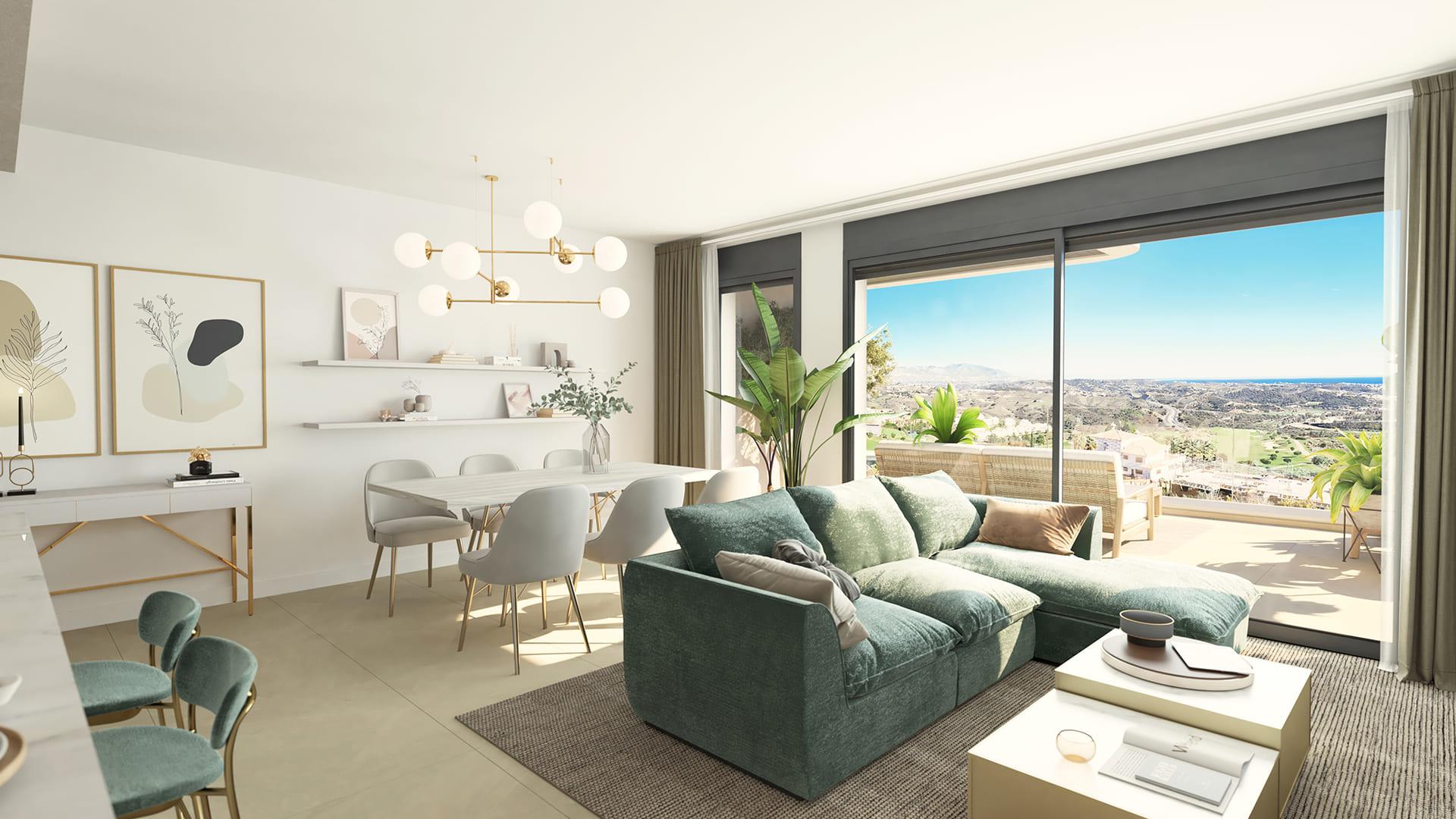 Kitchen in a 3-bedroom new-build apartment, Calanova, Mijas
