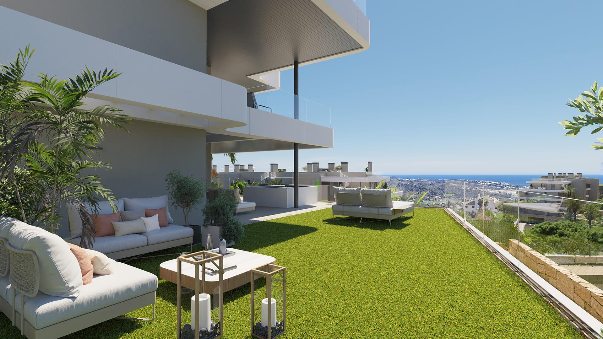Second bathroom in 2-bedroom new-build penthouse, Riviera del Sol, Mijas