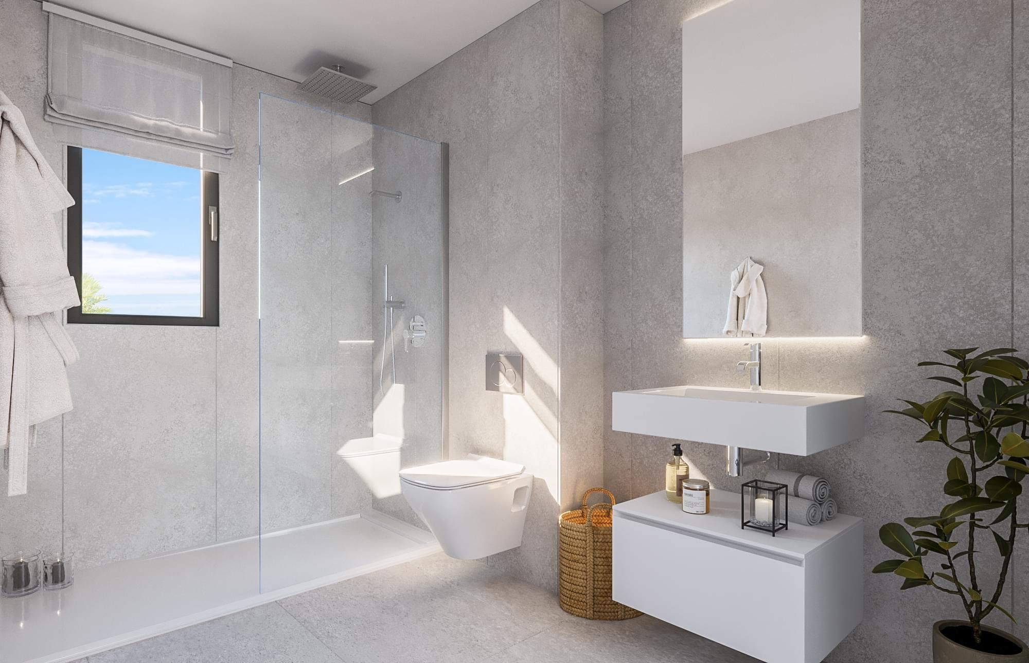 Building entrance and lift lobby, new-build development, Alto de los Monteros