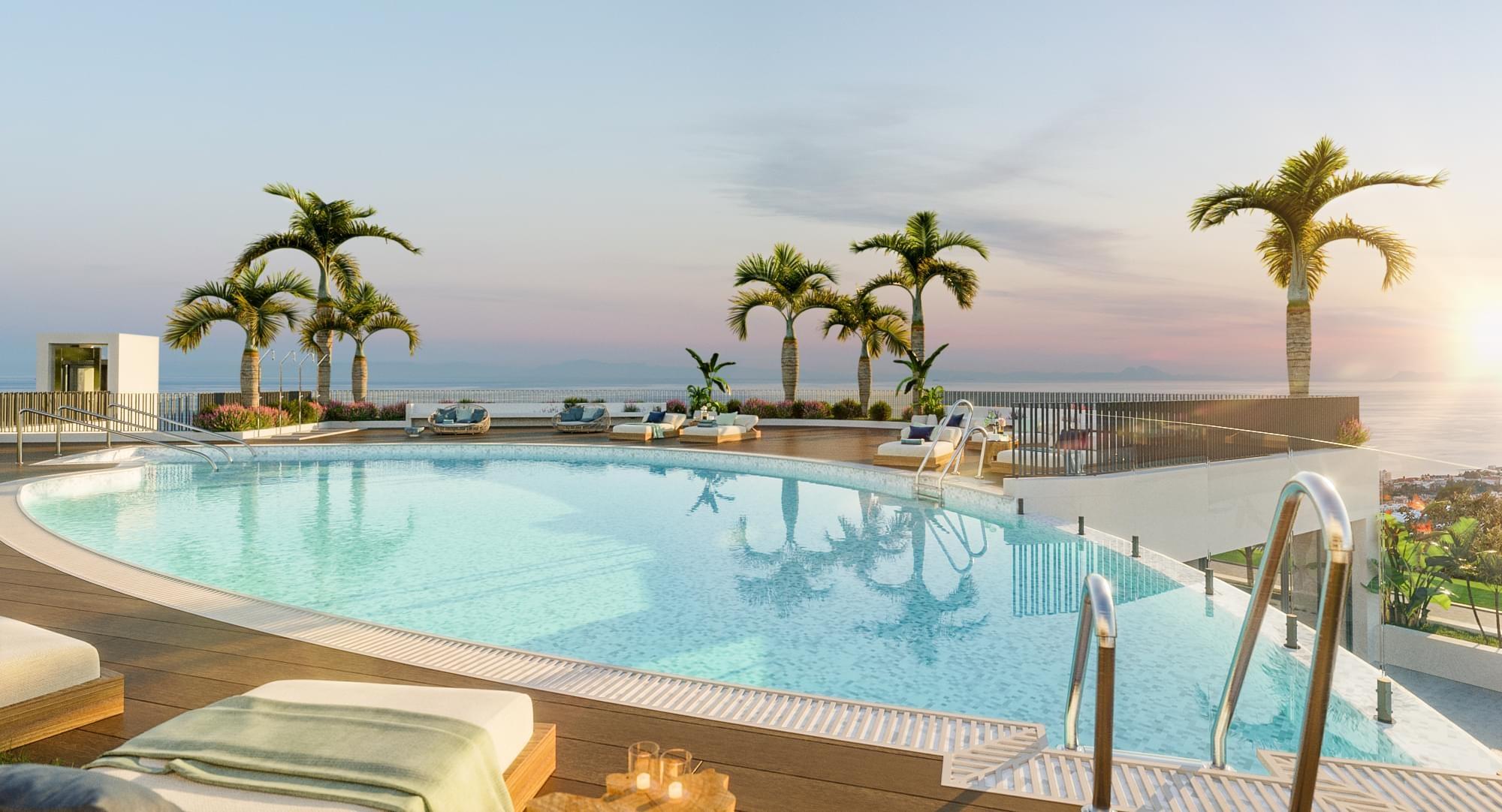 Main bedroom in 3-bedroom penthouse, Alto de los Monteros, Marbella