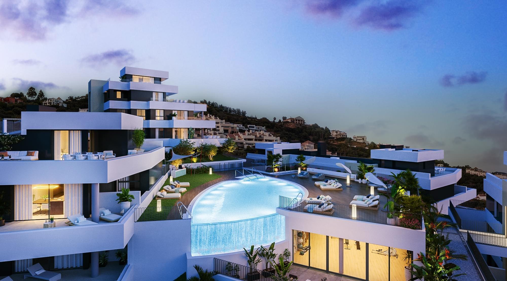Terrace of new-build penthouse on 4th floor, Alto de los Monteros