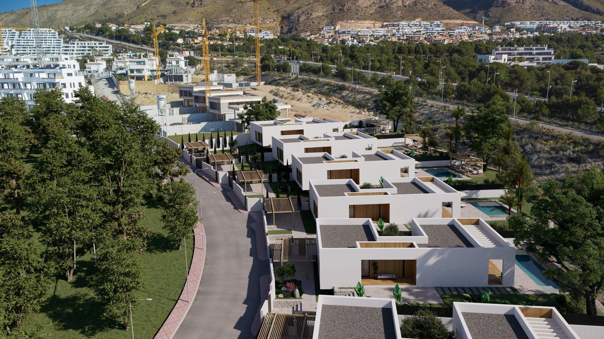 Street view within Seascape Resort gated community, Finestrat