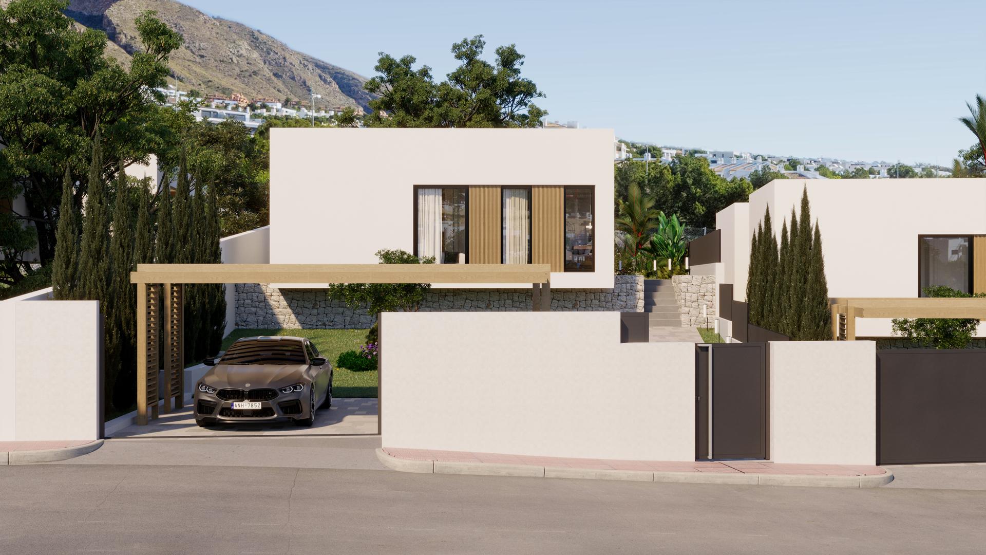 Site plan showing 602m2 plot, new-build villa, Seascape Resort, Finestrat
