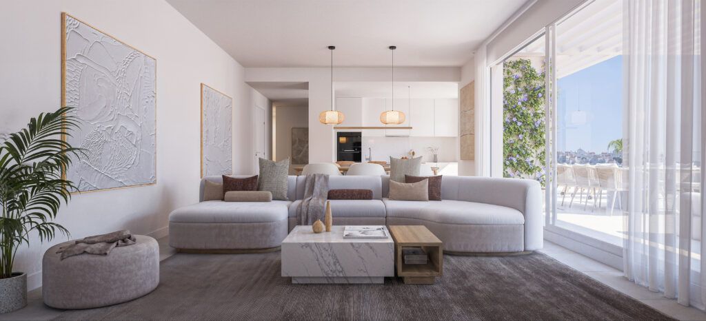 Main bedroom in 2-bedroom new-build penthouse, Valle Romano Golf
