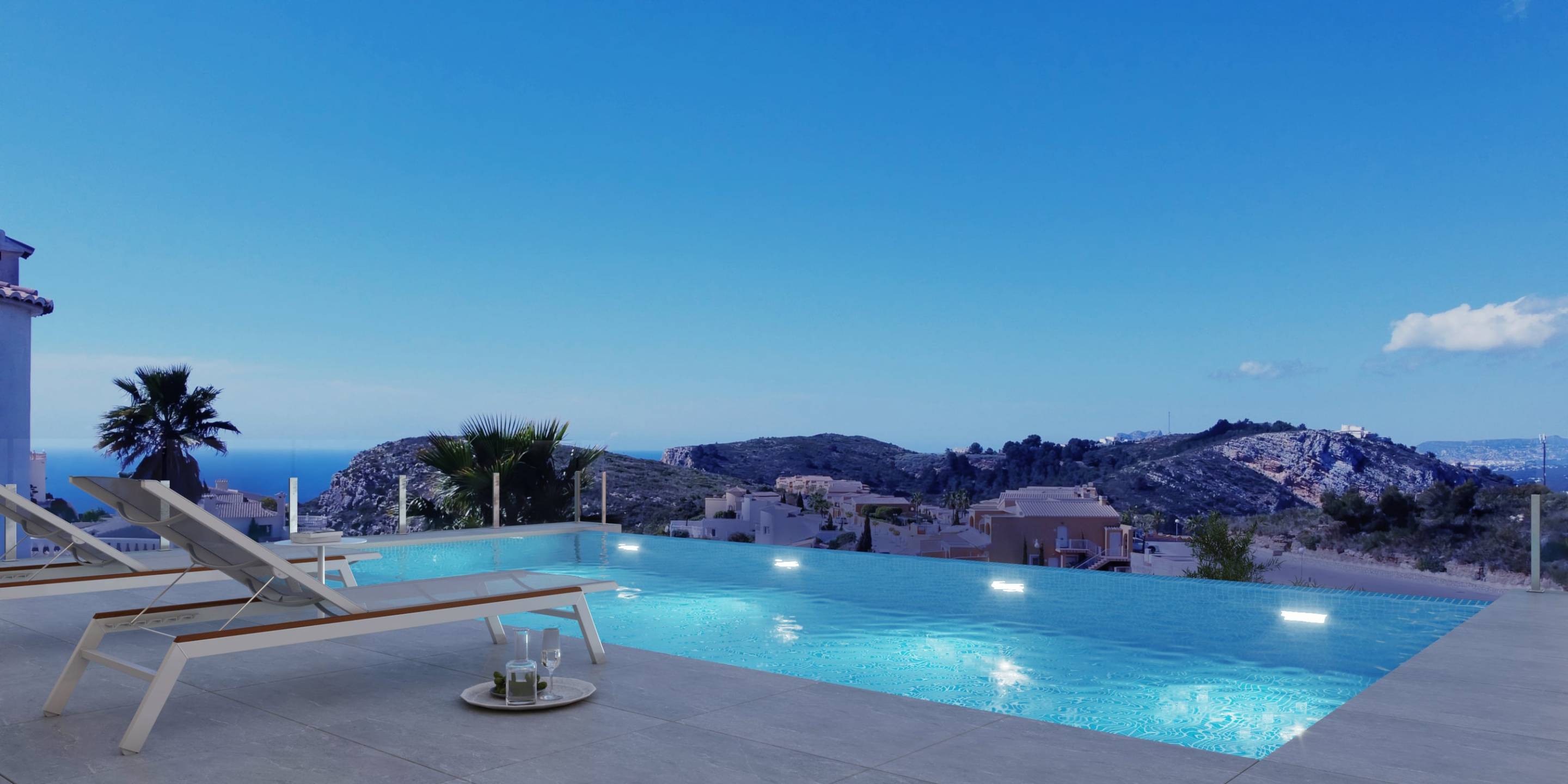 Garden and landscaping of villa on 813 m2 plot, Benitachell