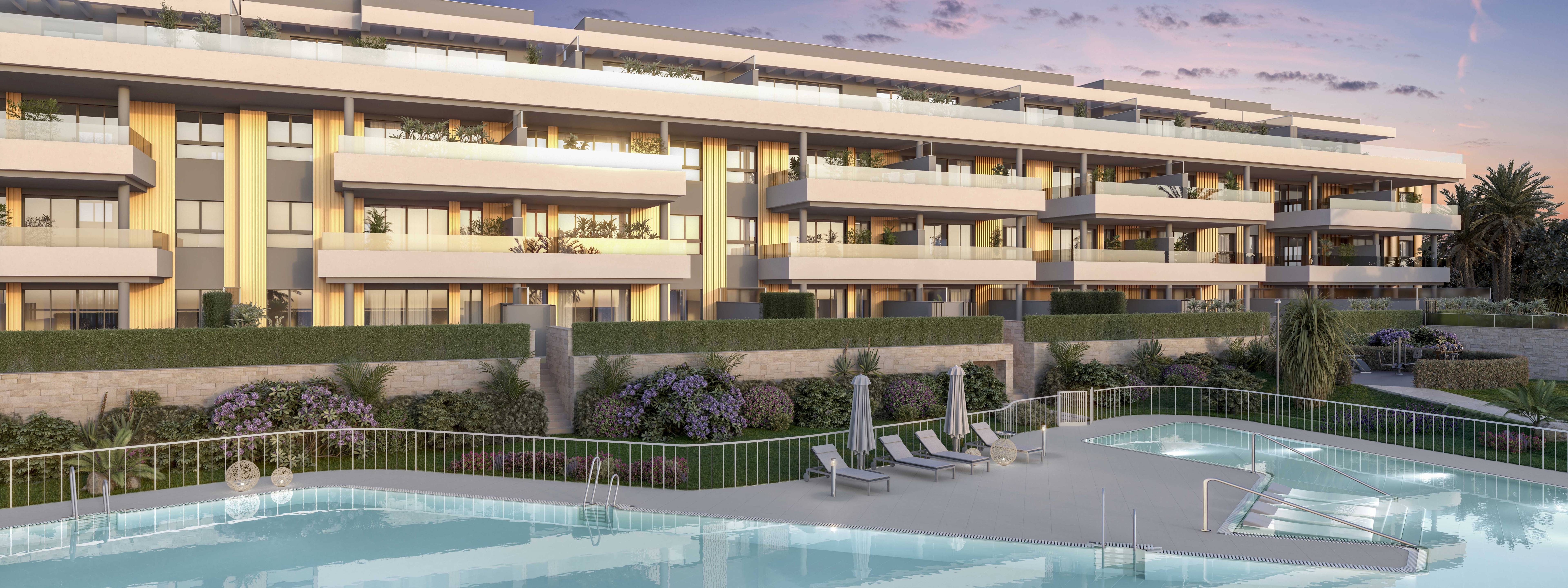 Penthouse for sale in El Pinillo, Torremolinos - exterior view of top-floor new-build development