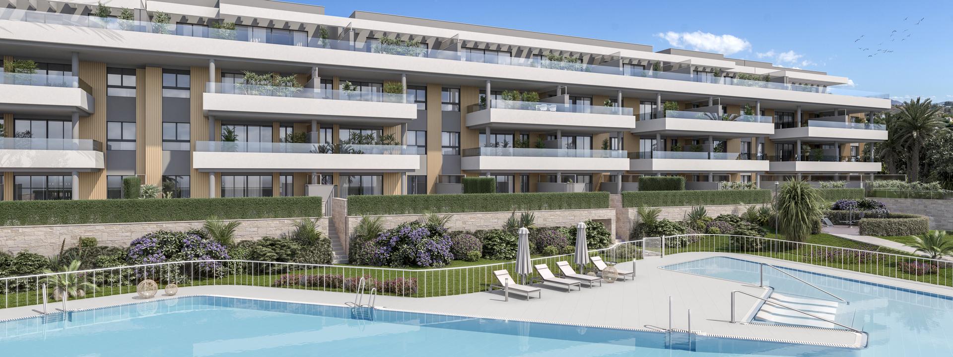 Garden or communal grounds of new-build development, El Pinillo