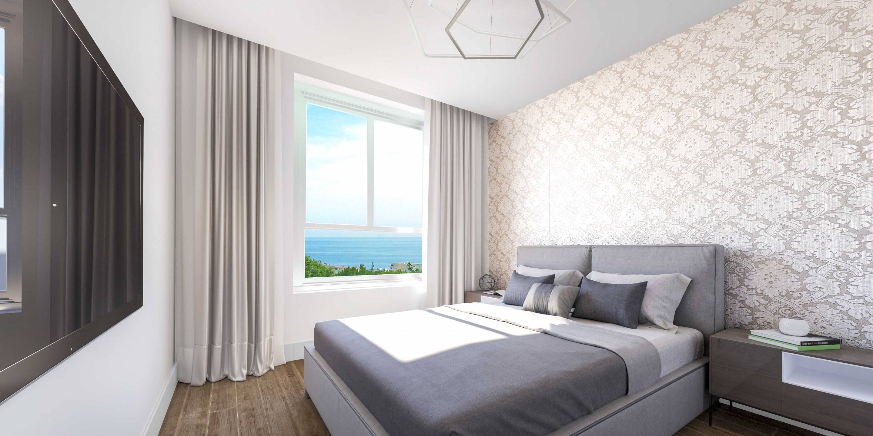 Open-plan living area in 3-bedroom penthouse, El Pinillo, Torremolinos