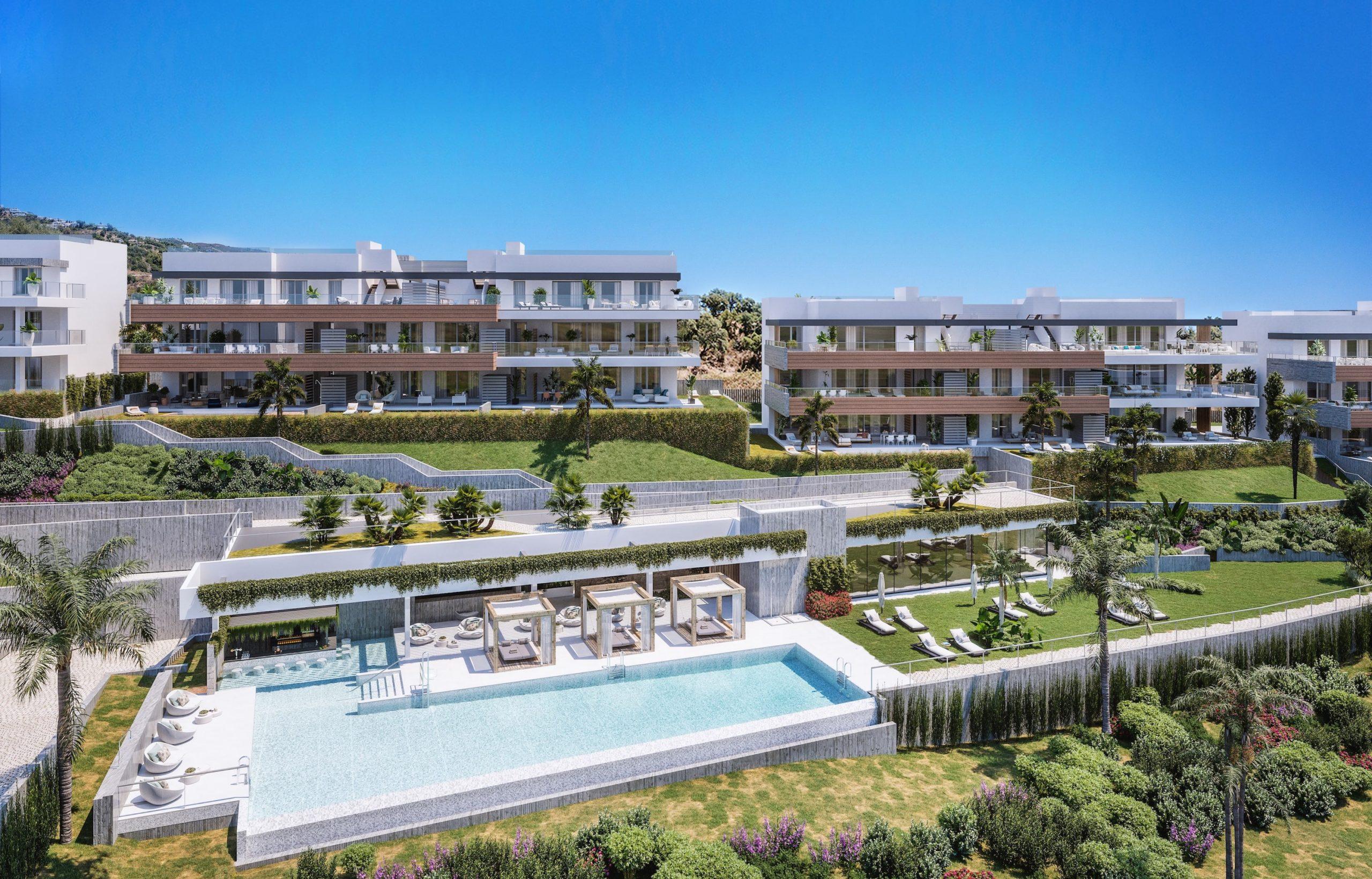 Bathroom with walk-in shower, new-build penthouse, Alto de los Monteros, Marbella