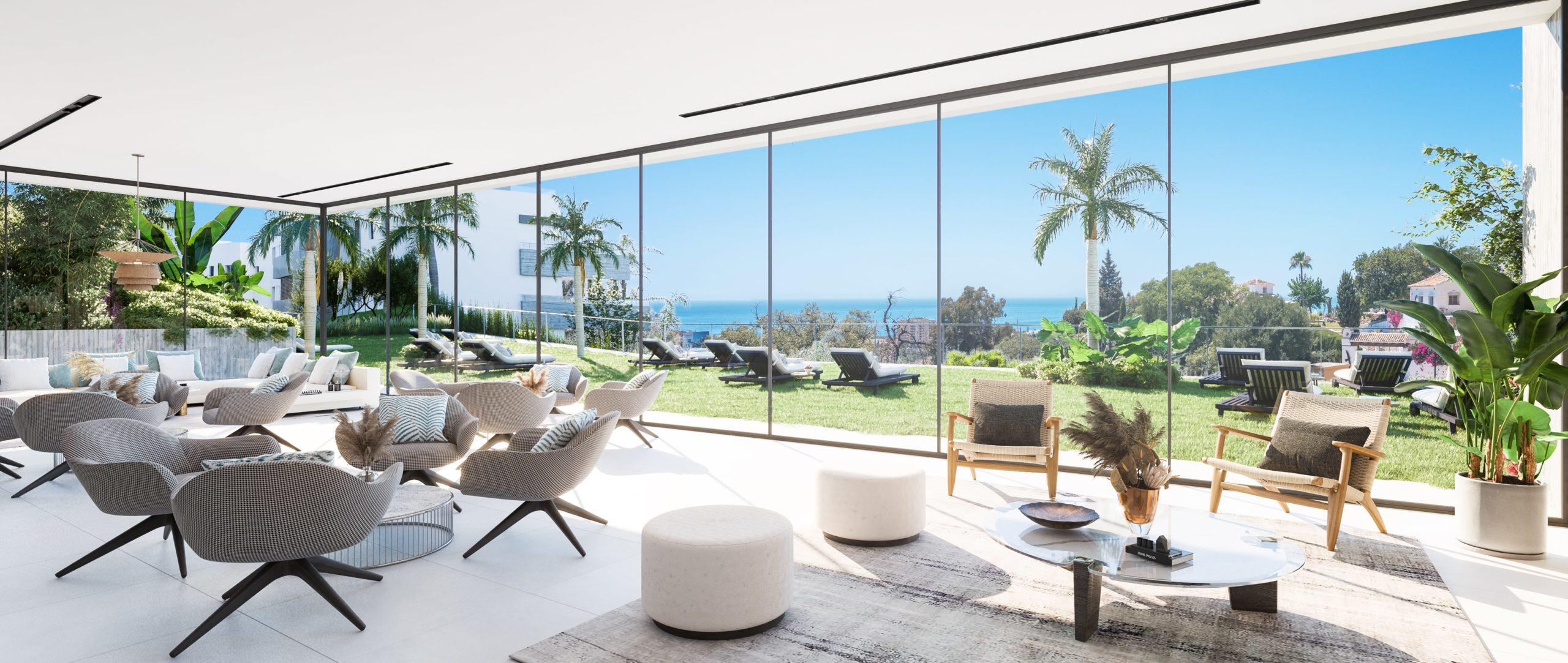 Terrace with views, 3-bedroom penthouse in Alto de los Monteros, Marbella