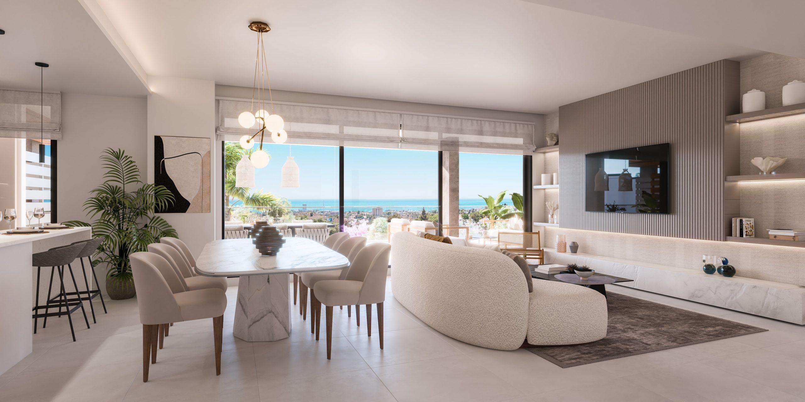 Kitchen in 3-bedroom new-build penthouse, Alto de los Monteros, Marbella