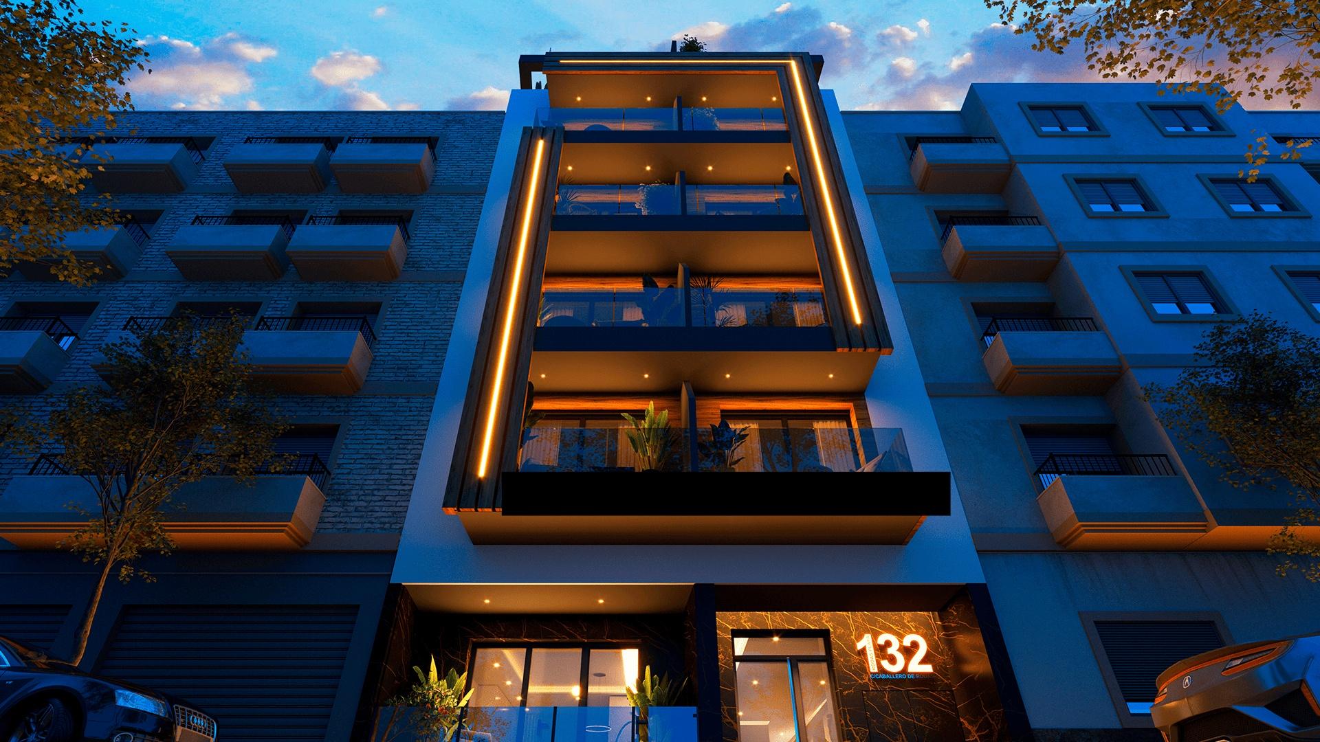 Building detail of the apartment in Estacion de autobuses, Torrevieja