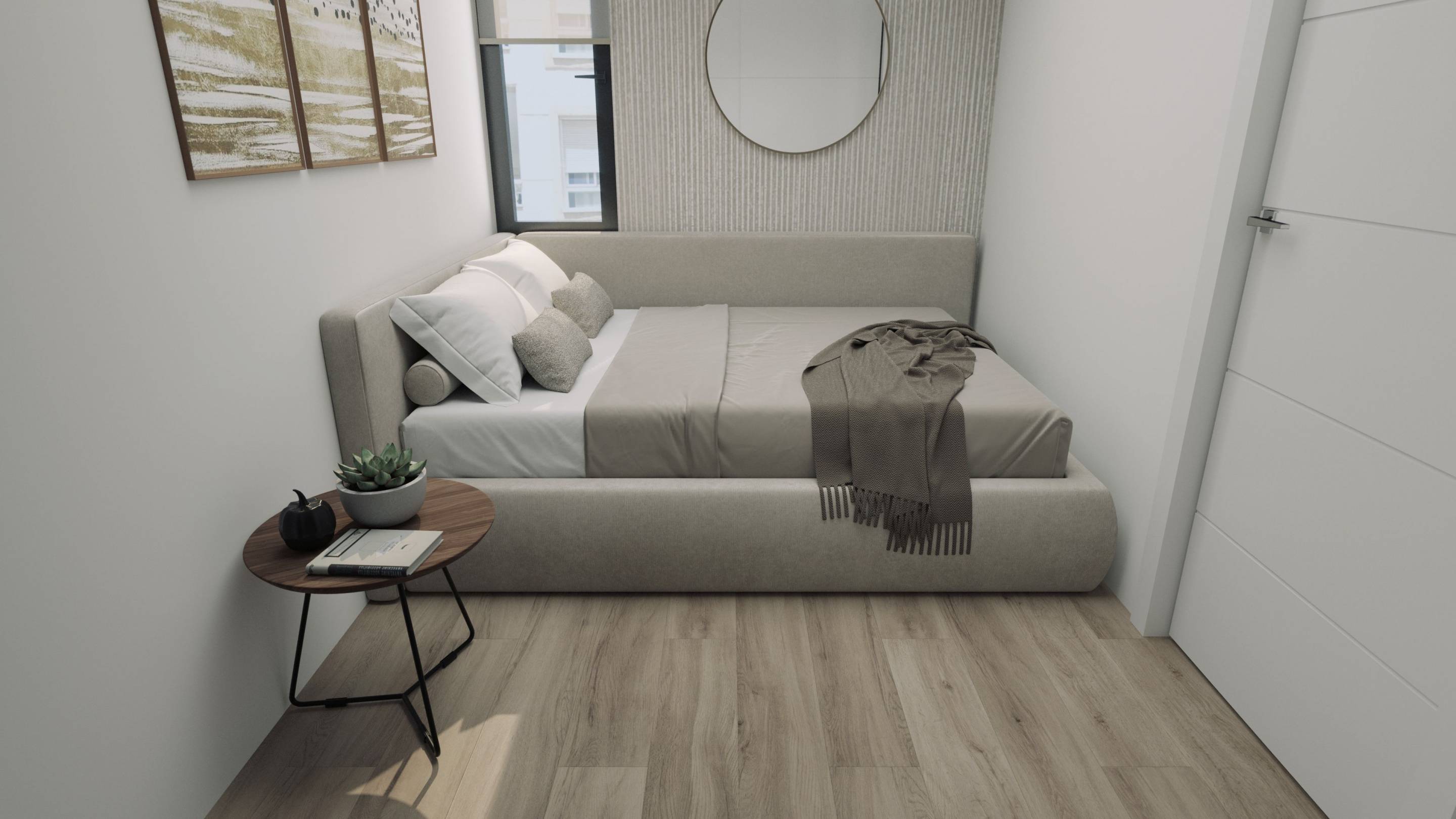 Living room sofa and interior finish, 2-bedroom apartment, Torrevieja