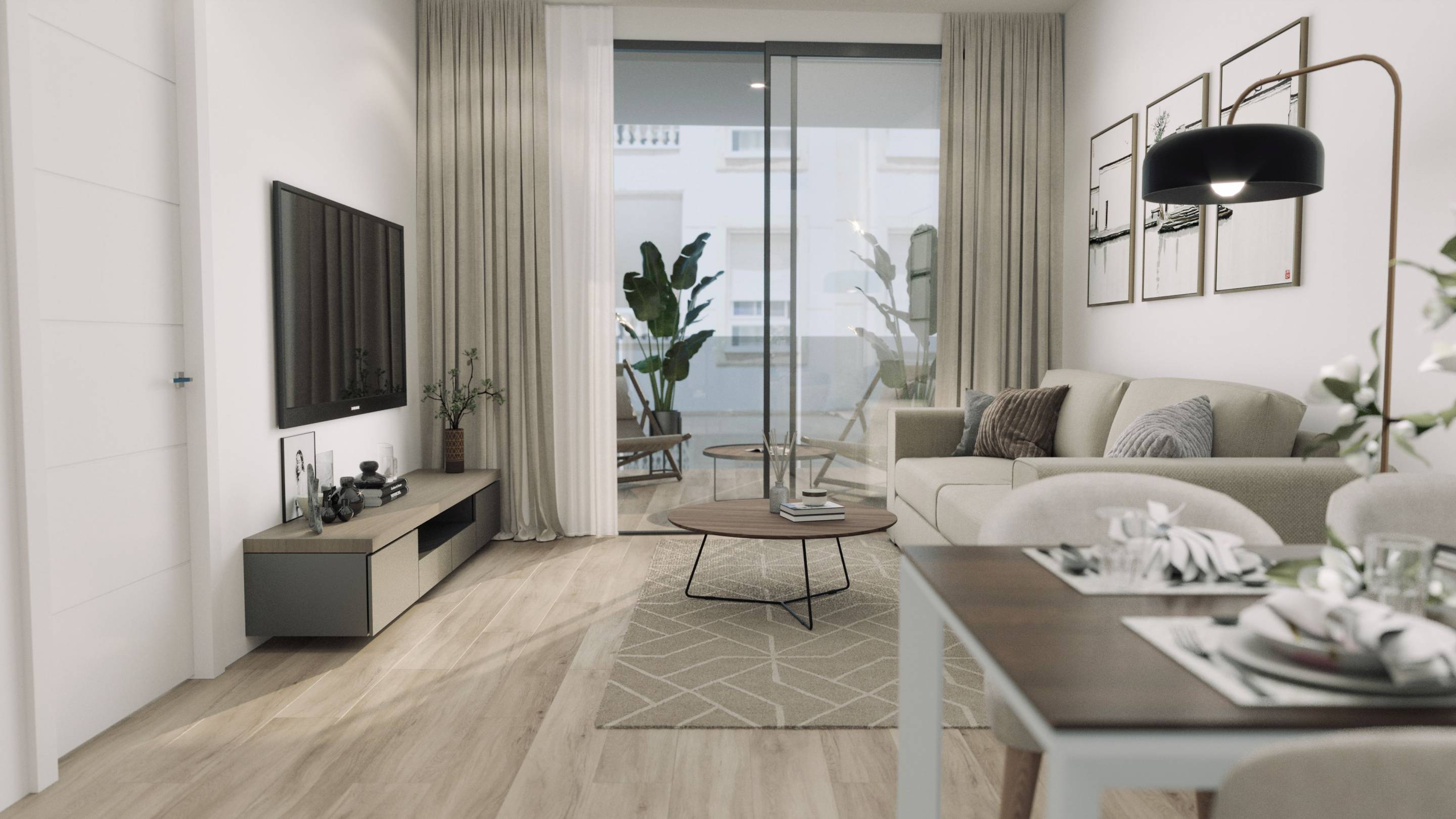 Kitchen island or breakfast bar in new-build apartment, Torrevieja
