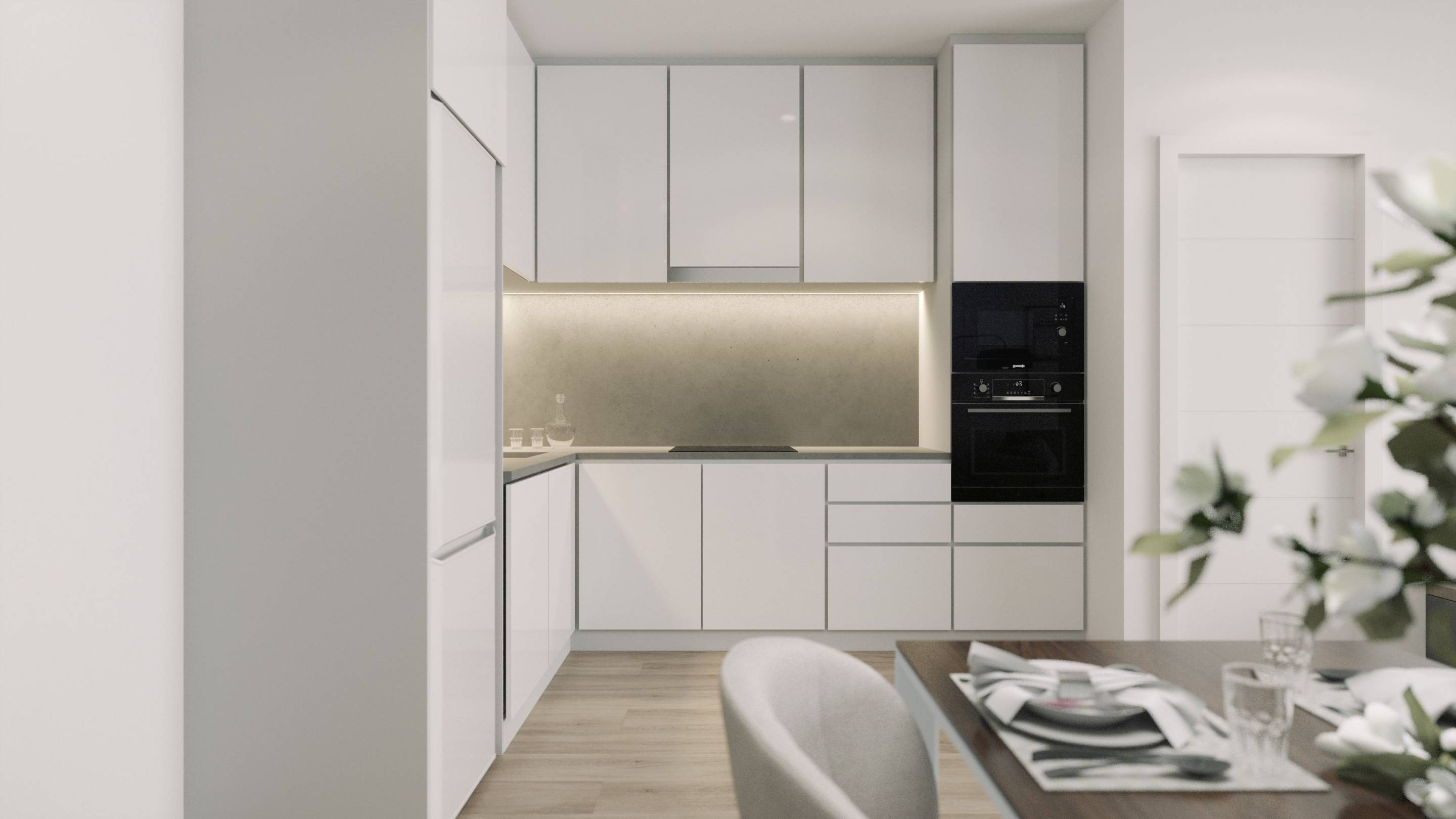 Fitted kitchen with overhead cabinets, Estacion de Autobuses, Torrevieja