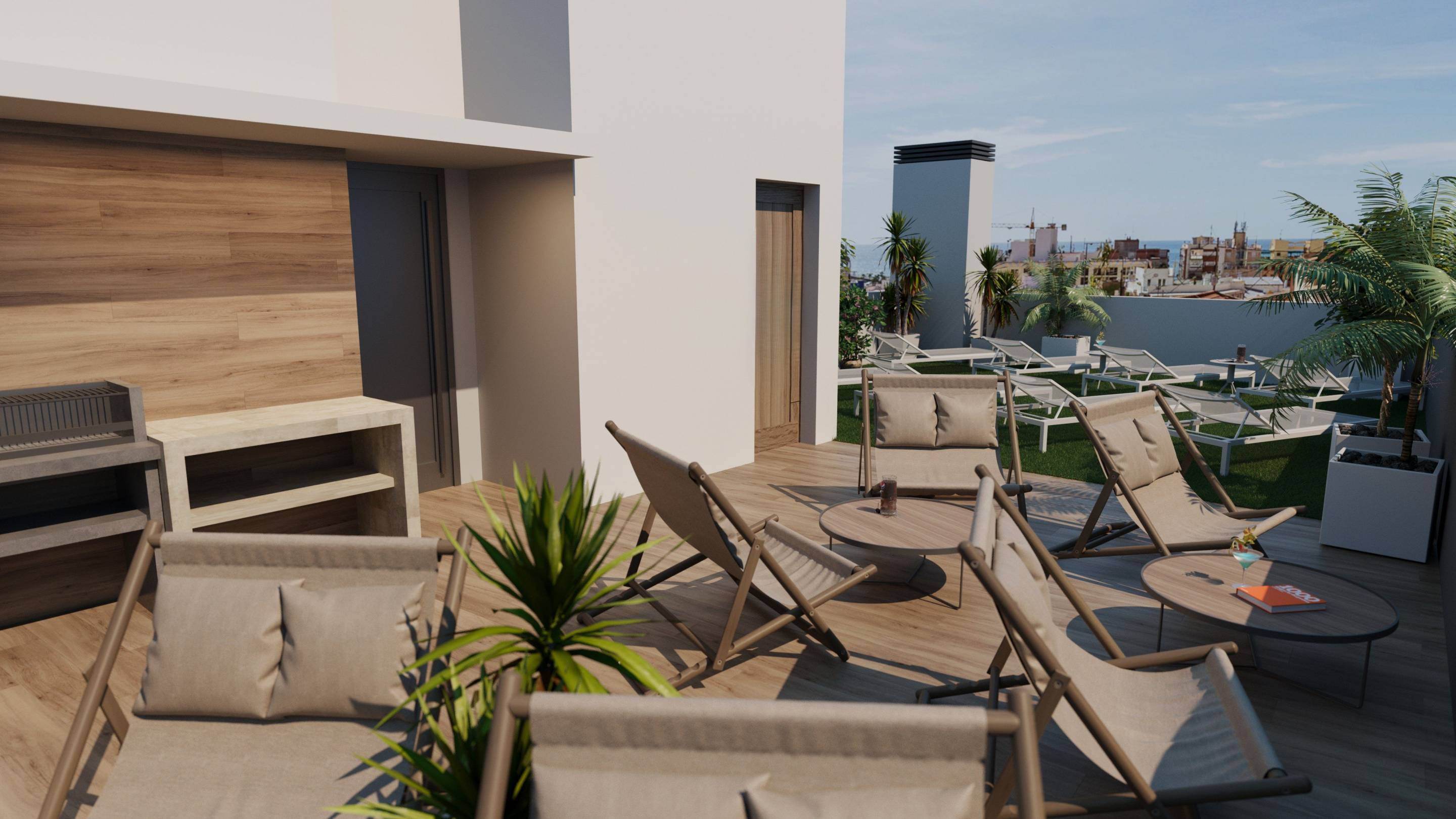 Hallway in 1-bedroom new-build apartment, Estacion de Autobuses, Torrevieja