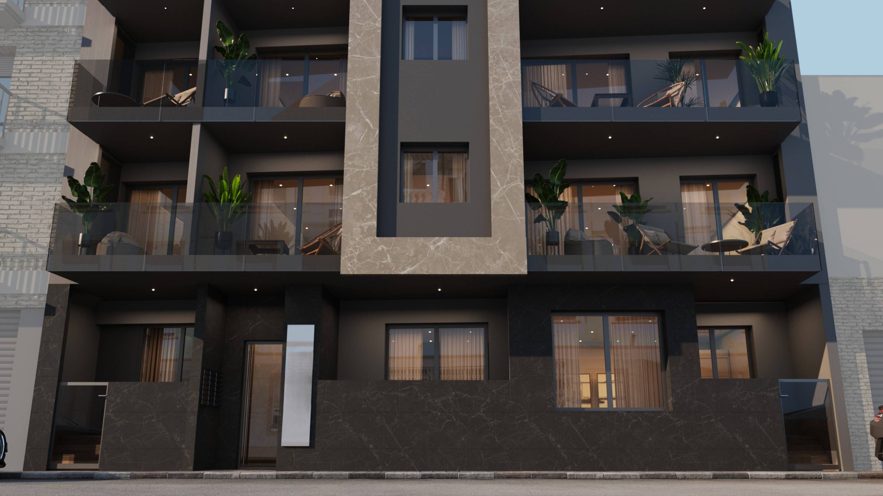 Floor plan view of 57m2 new-build apartment, Estacion de Autobuses, Torrevieja