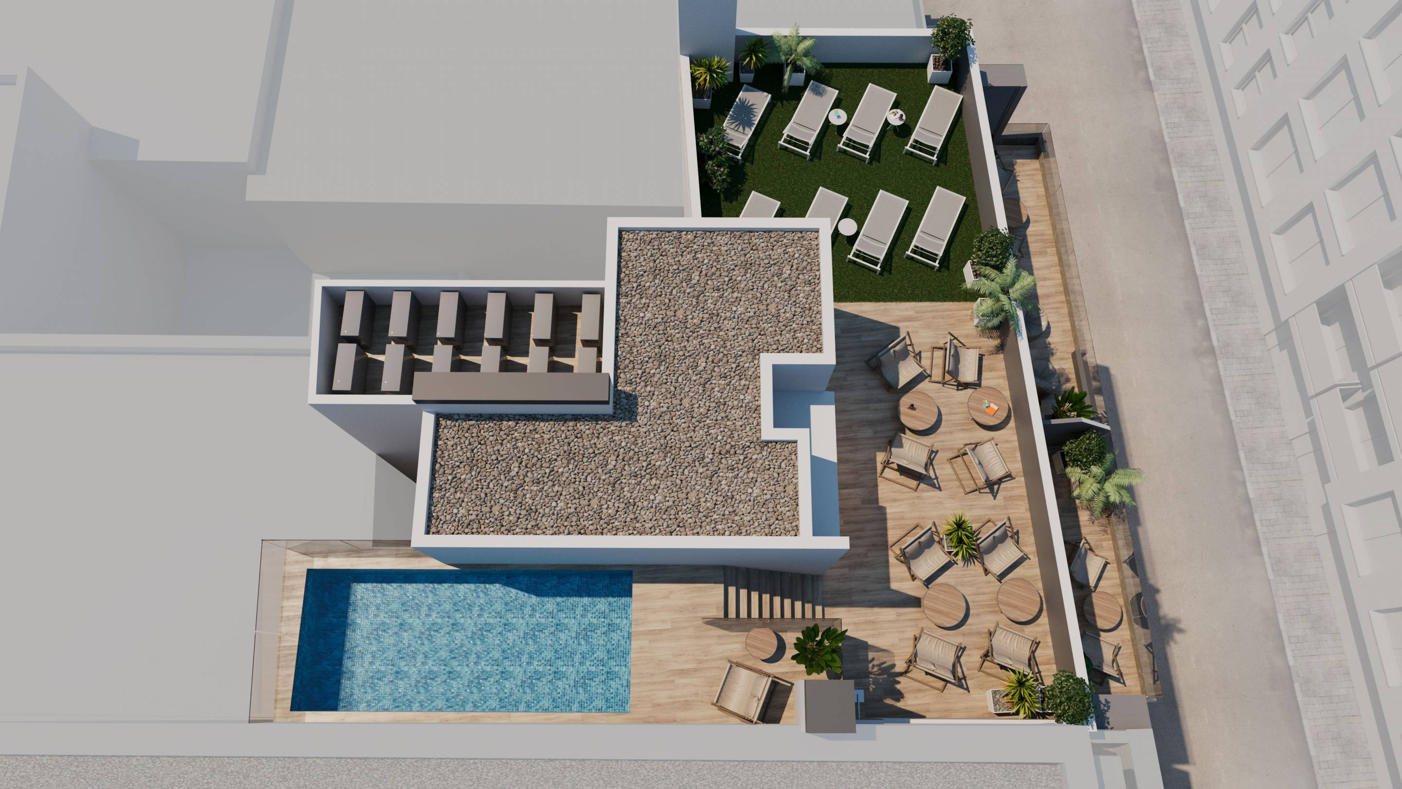 Communal pool at residential development, Torrevieja