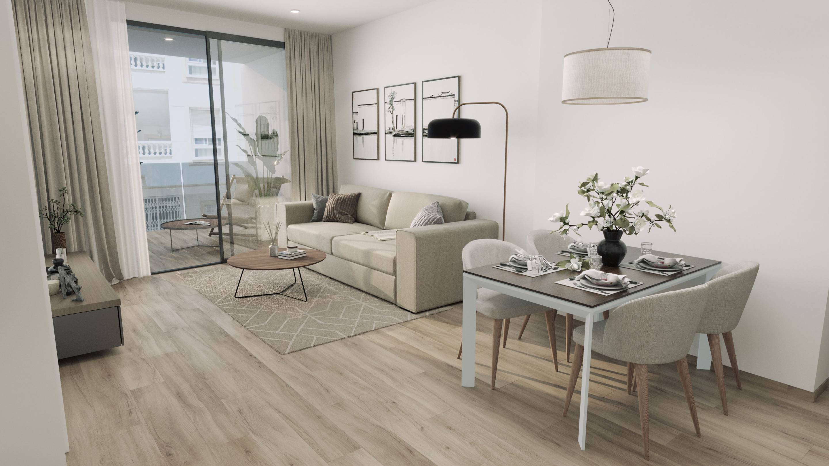 Bathroom fittings and tiling in new-build penthouse, Torrevieja