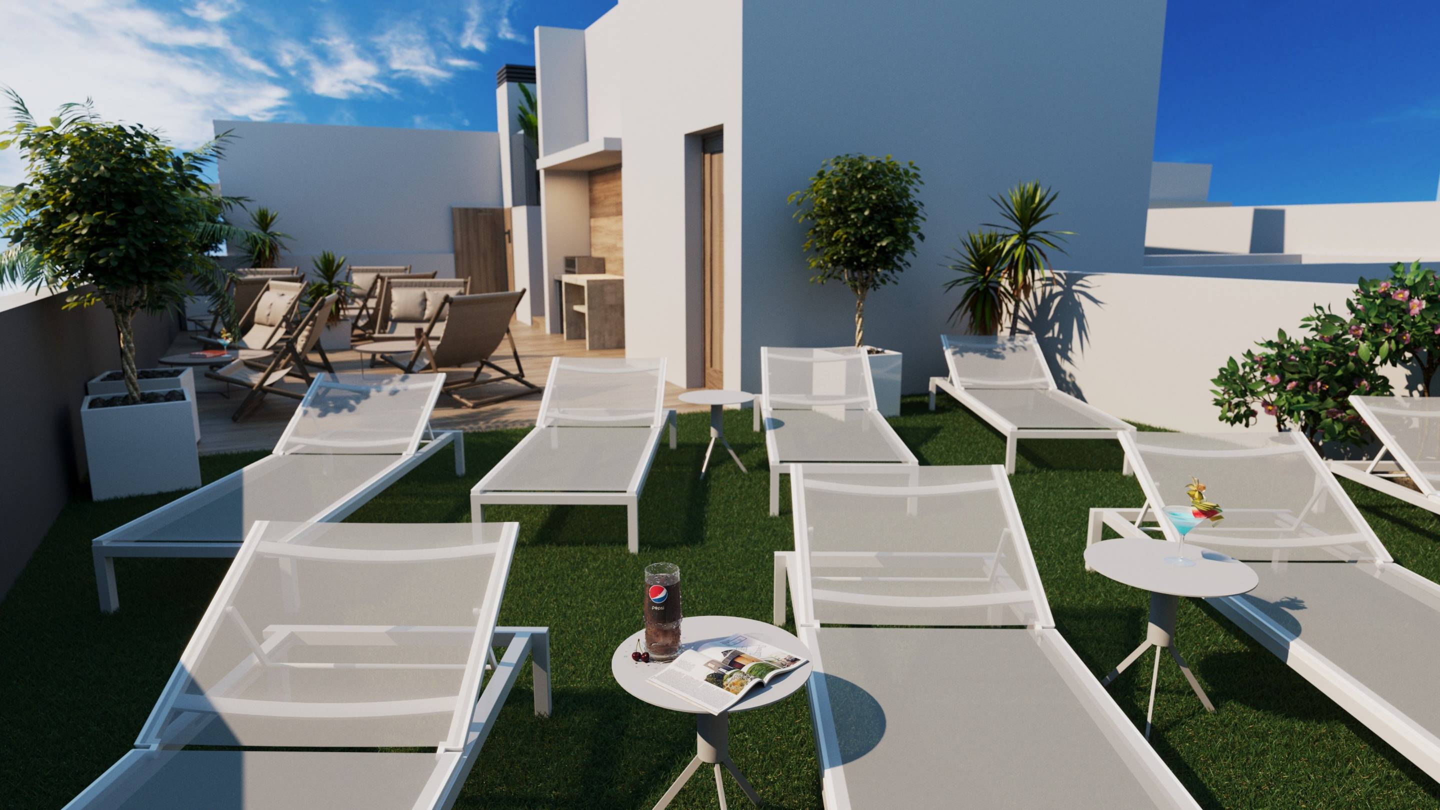 Shower enclosure in new-build penthouse bathroom, Torrevieja