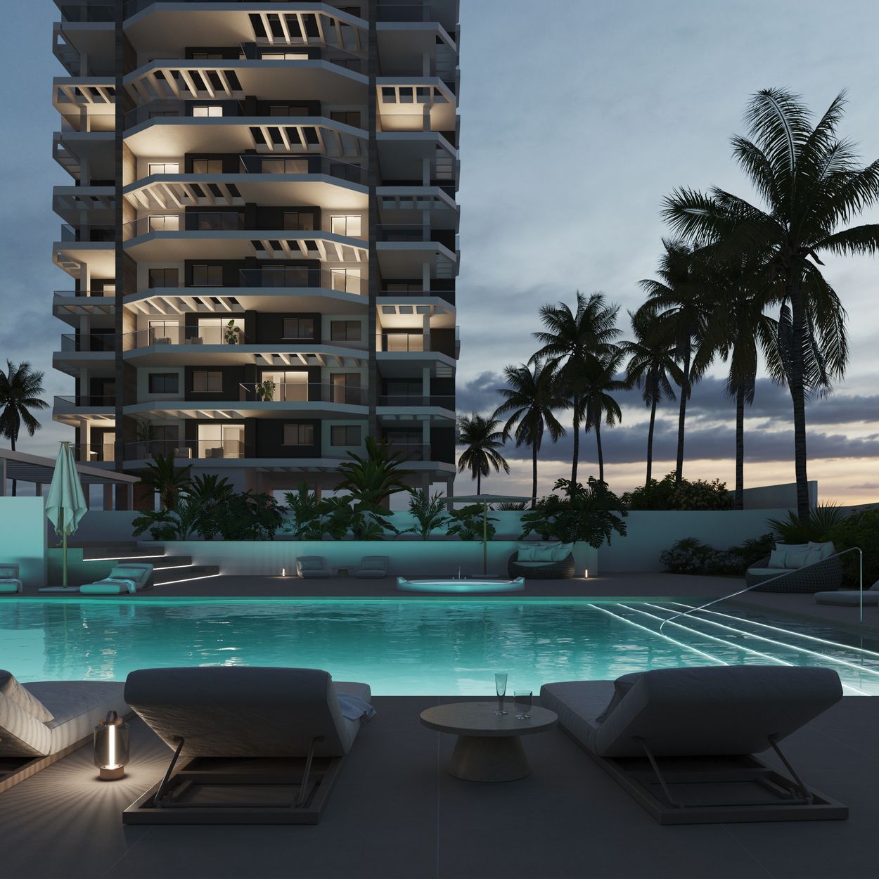 Building detail of the apartment in Playa arenal-bol, Calpe