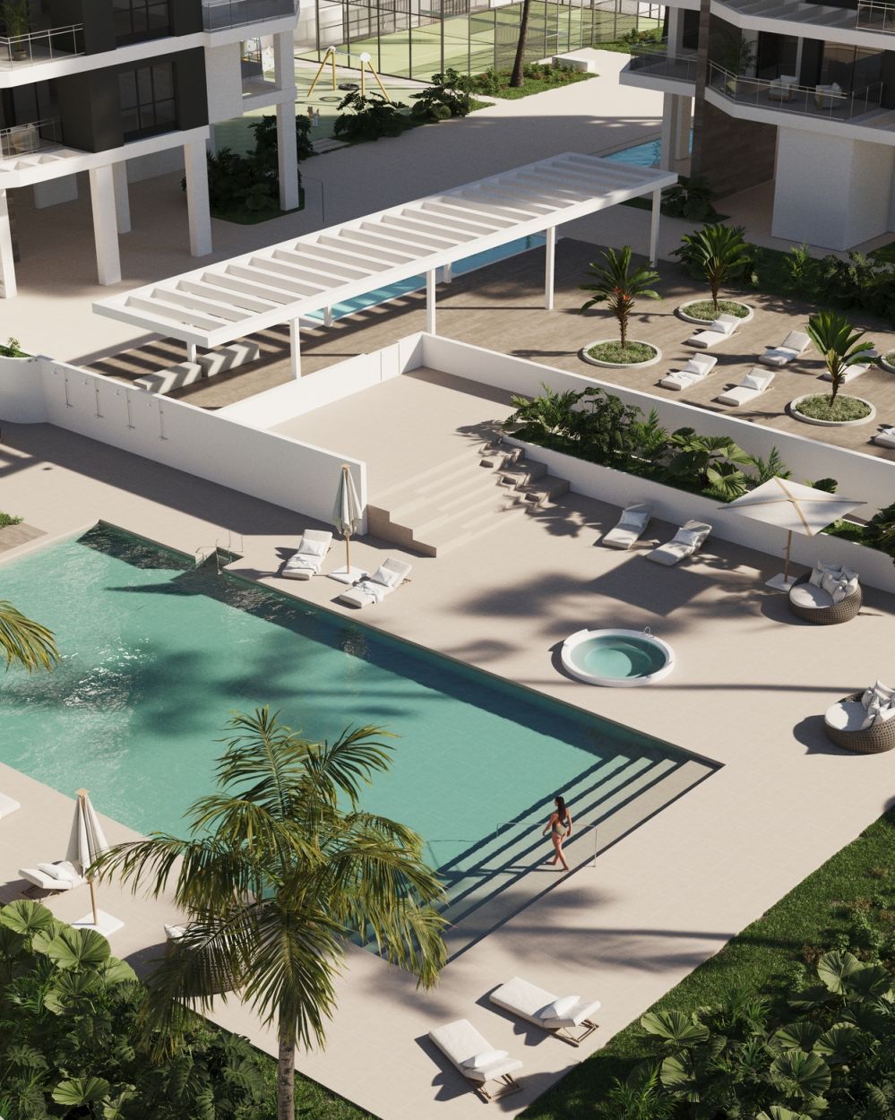 Living area in 3-bedroom apartment, Playa arenal-bol