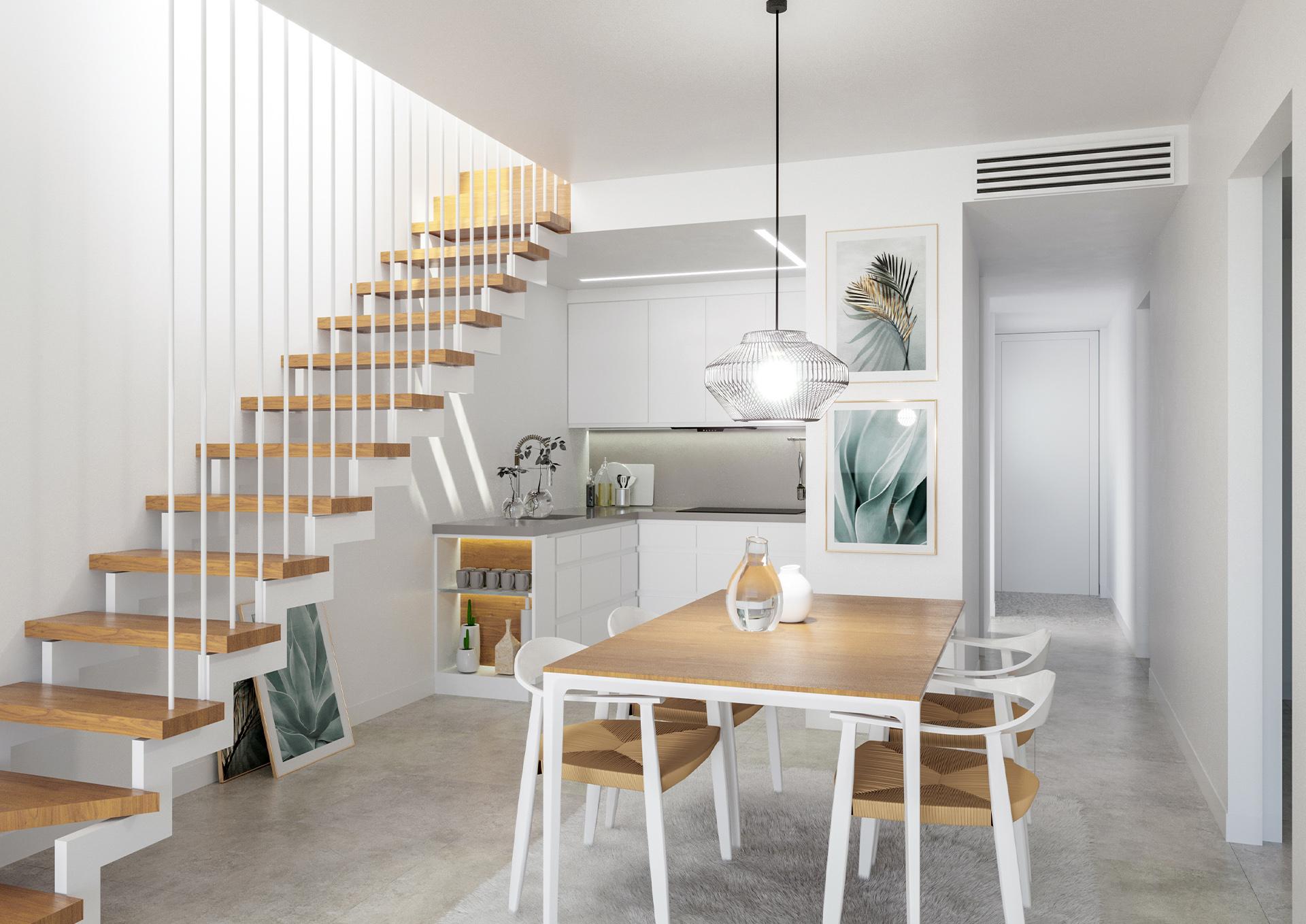 Living area in 3-bedroom apartment, Monte y Mar Alto