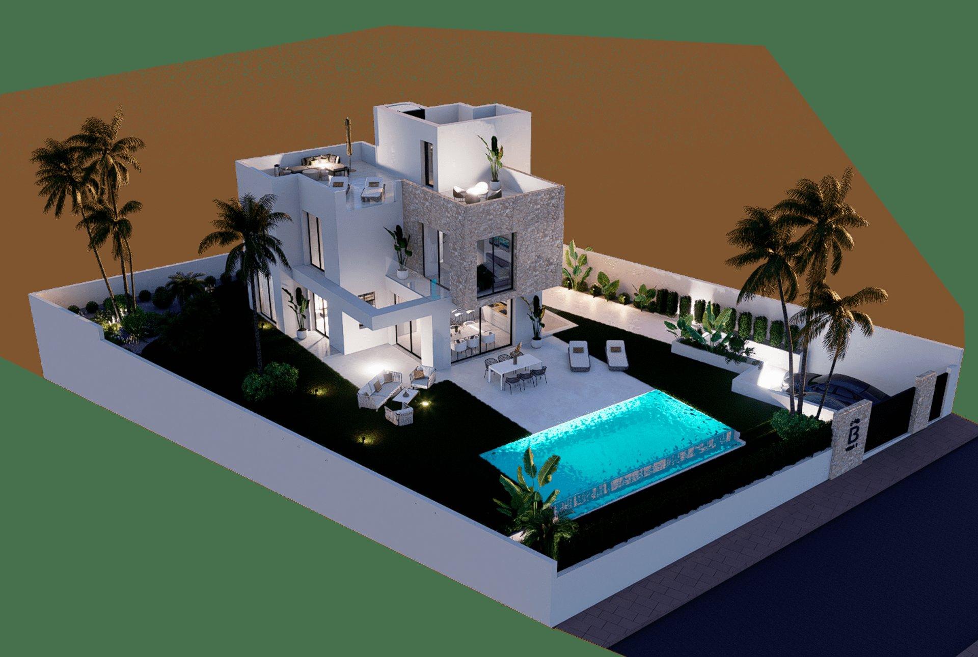 Double bedroom with window, new-build villa, Balcón de Finestrat