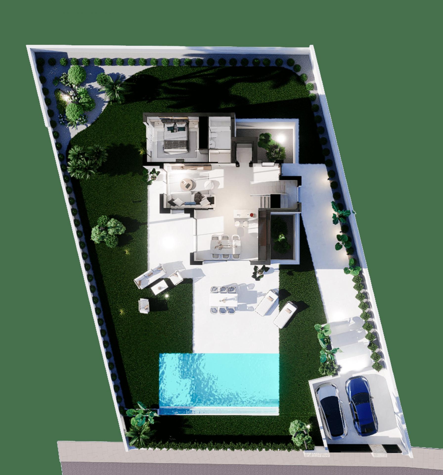 Master bedroom in 3-bedroom villa, Balcón de Finestrat, Finestrat