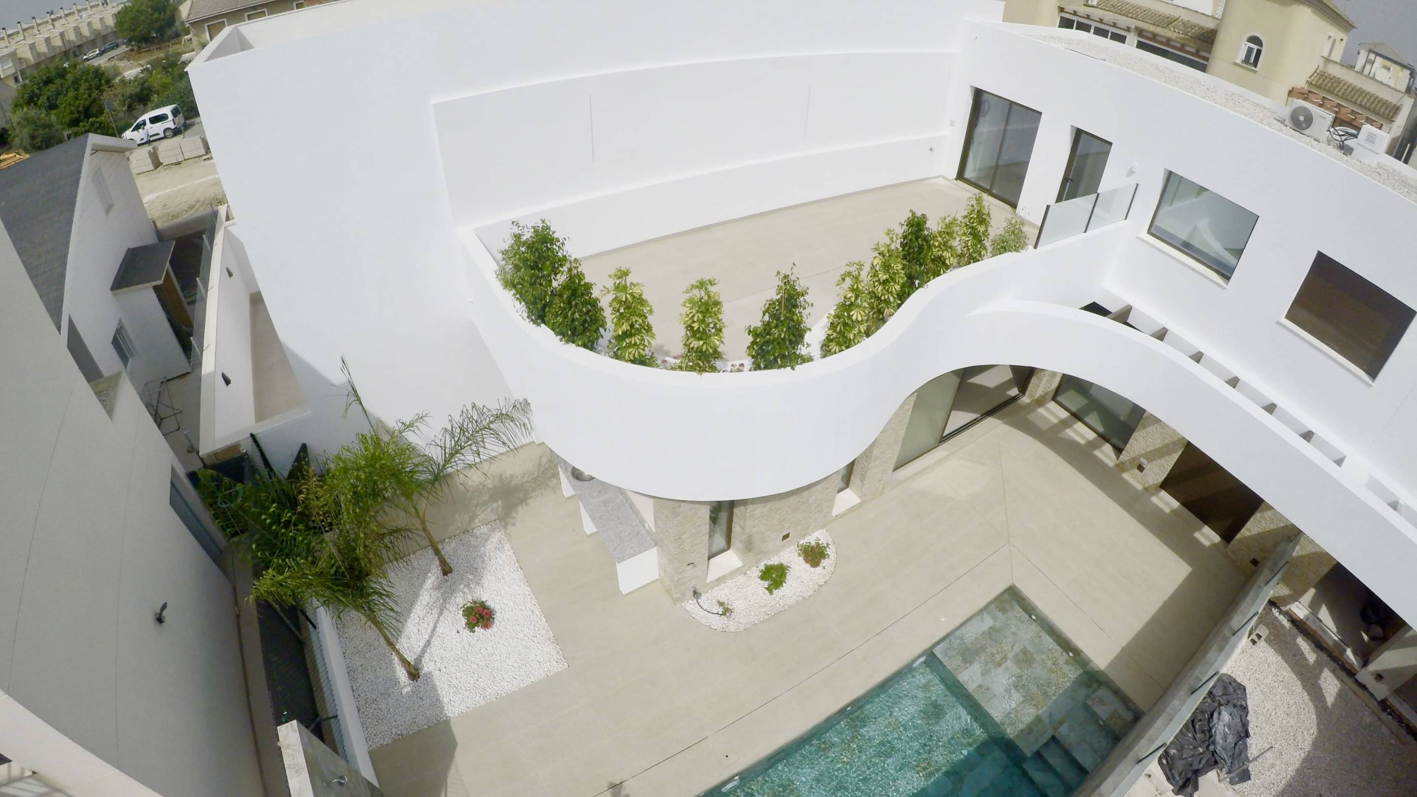 Living room interior of new-build villa in Almoradi
