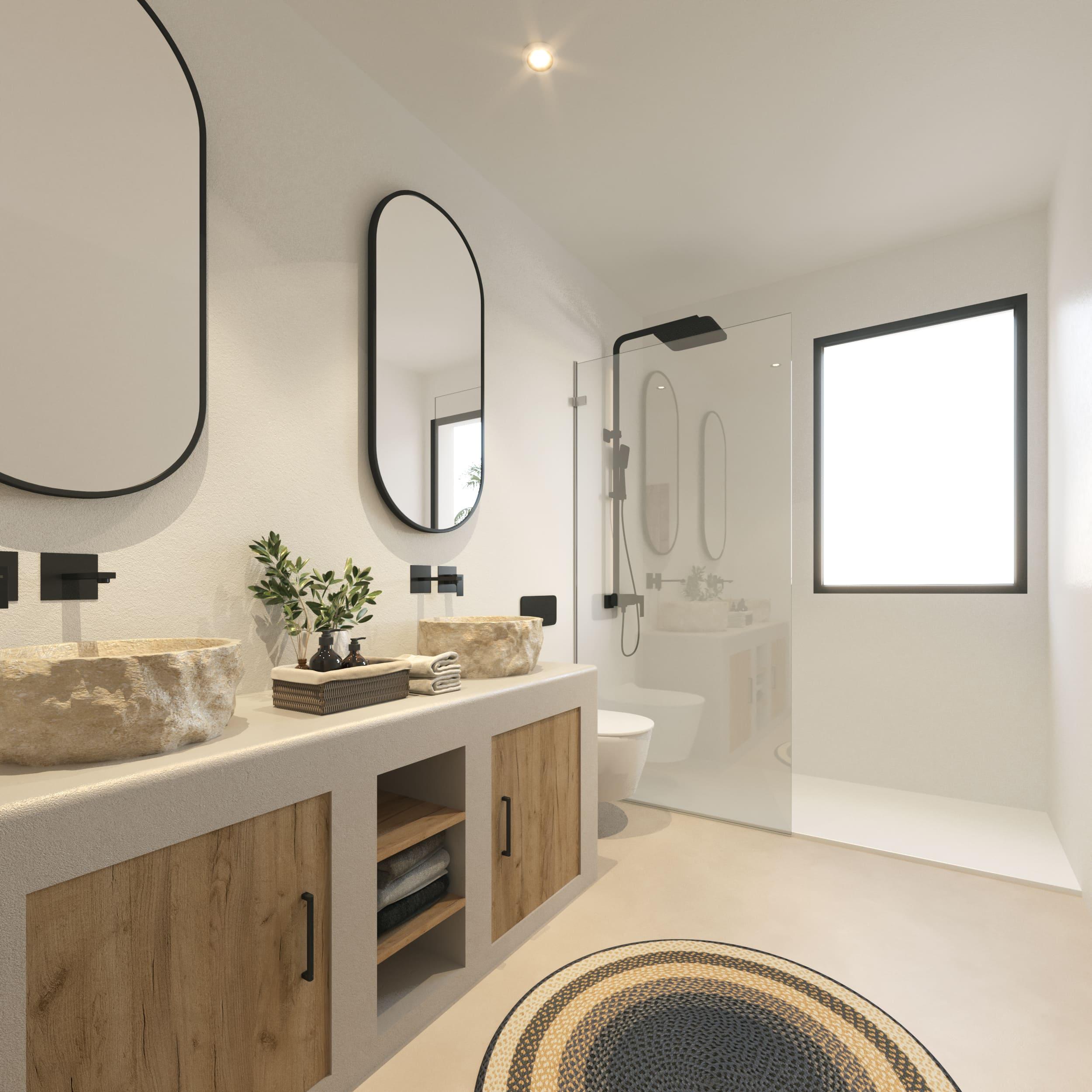 Second bathroom in 3-bedroom new-build villa, Valle Del Sol, Jávea