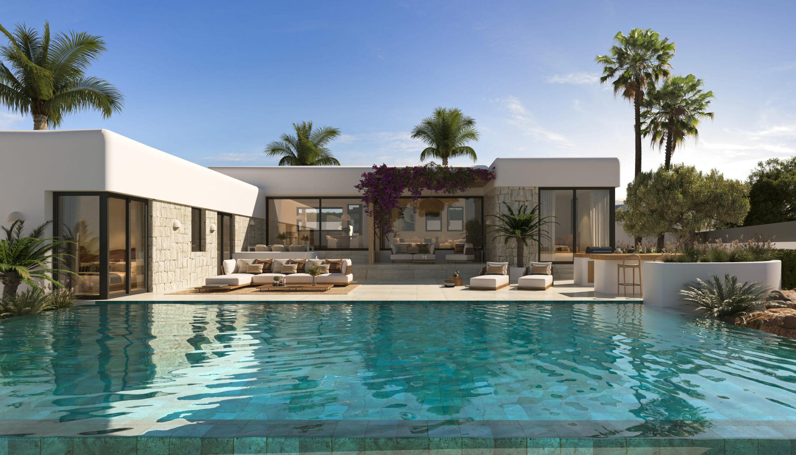 Garden or plot area of new-build villa, Valle Del Sol, Jávea