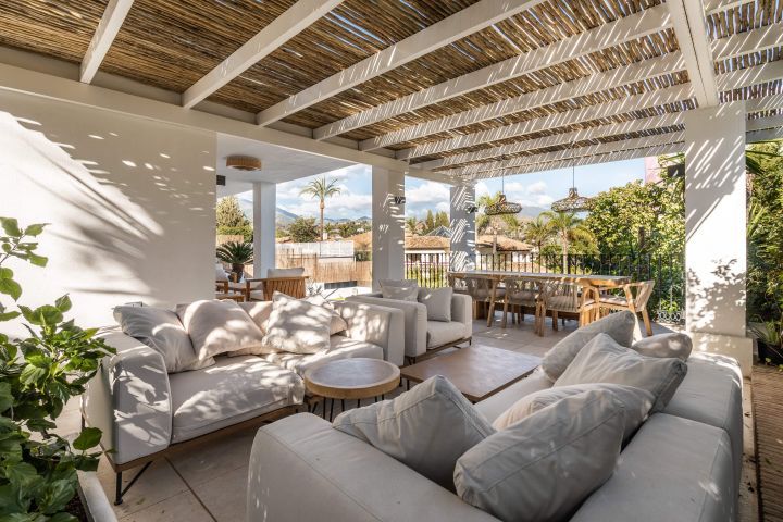 Terrace view from new-build villa in Los Naranjos, Marbella