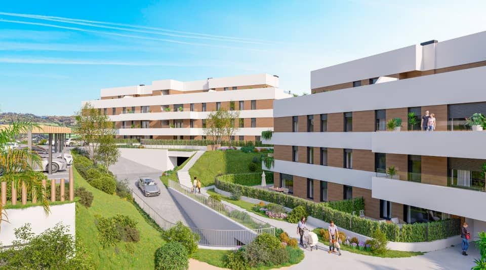 Kitchen with fitted units in new-build apartment, La Cala de Mijas