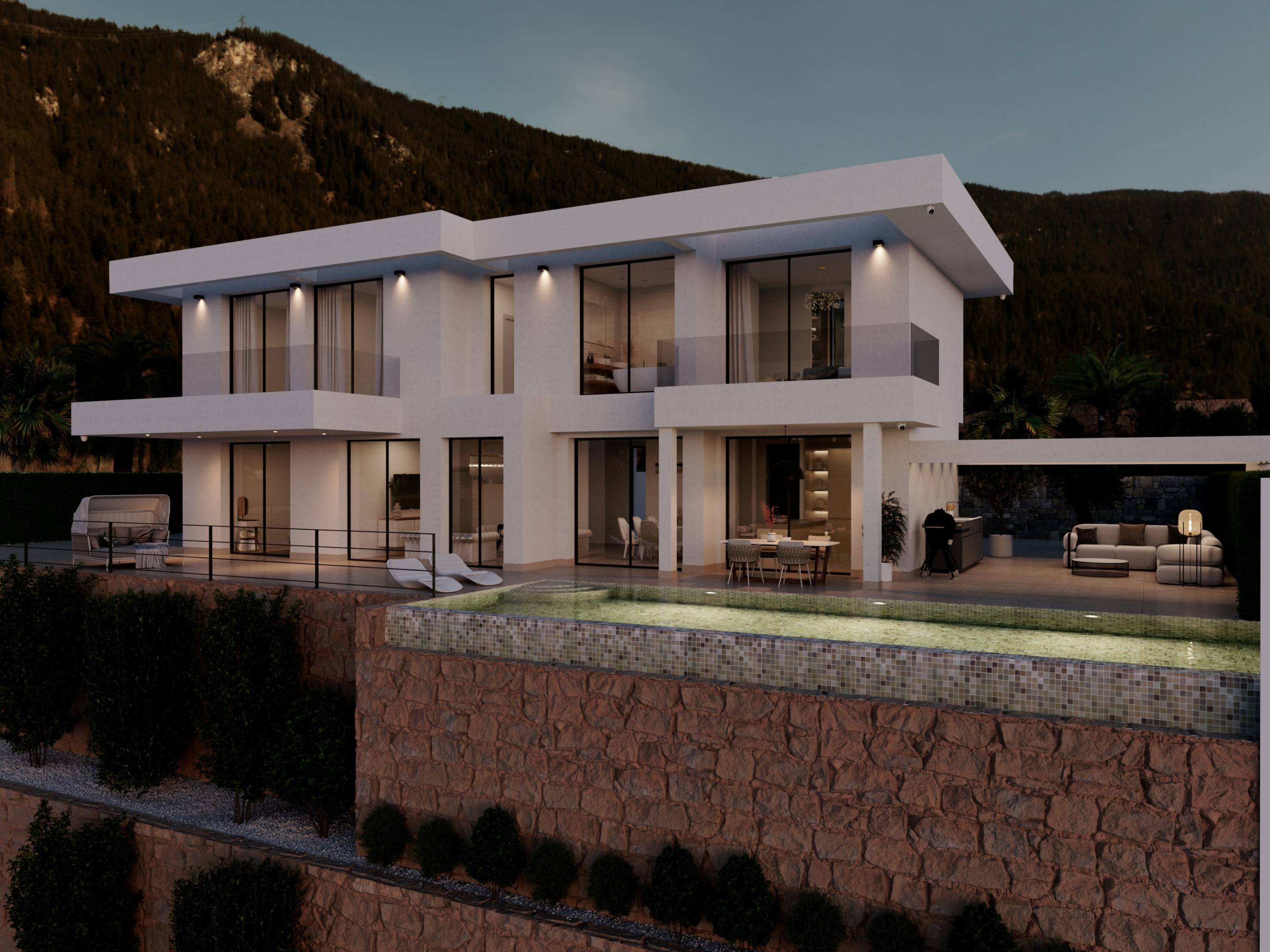 Utility room in new-build villa, Sierra Cortina, Finestrat