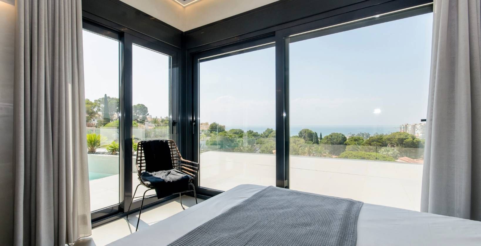 Internal door and ceiling detail, new-build villa, Campoamor