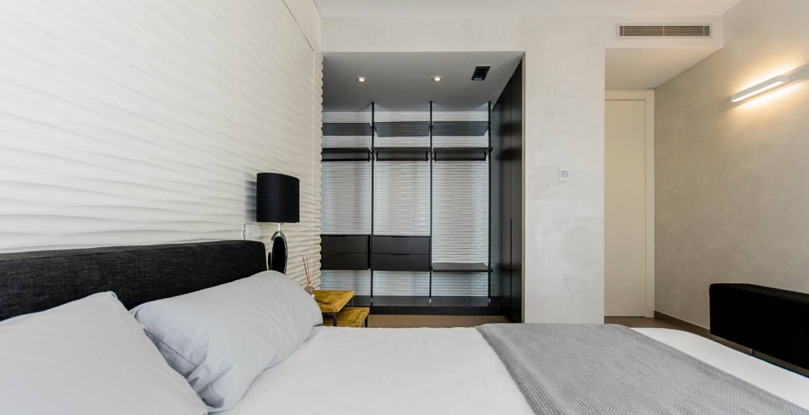 Terrace furniture area on solarium, new-build villa, Campoamor