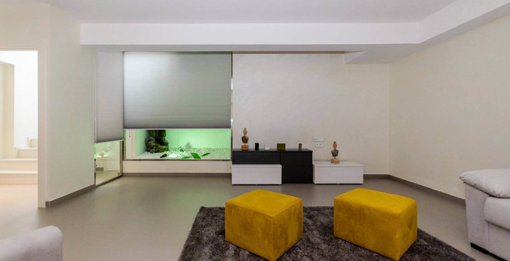 Close-up of facade materials on new-build villa, Campoamor