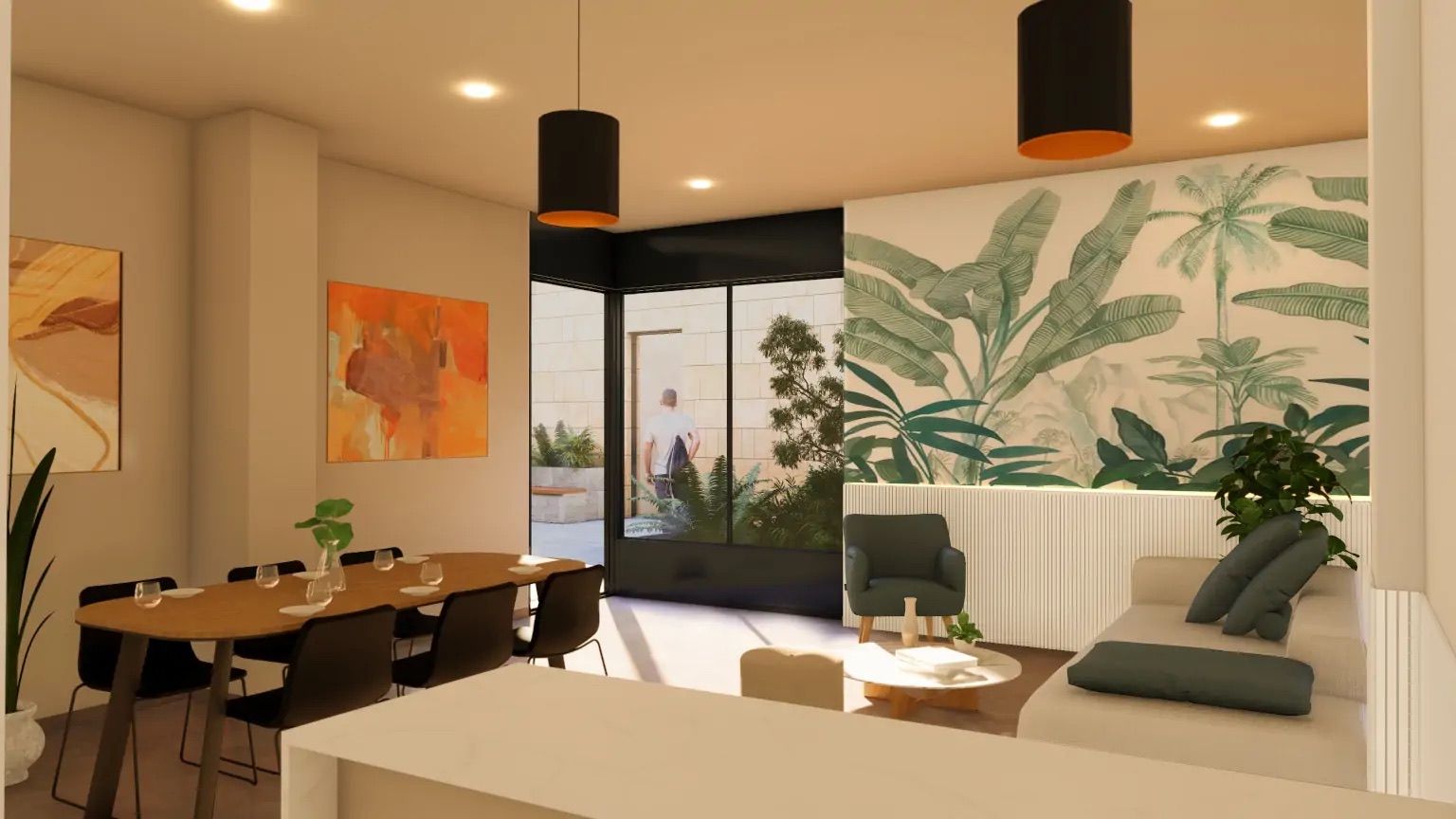Living area in 1-bedroom apartment, Villajoyosa