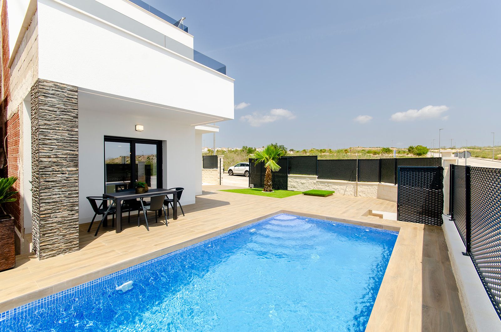 Kitchen and dining space in new-build villa, Orihuela