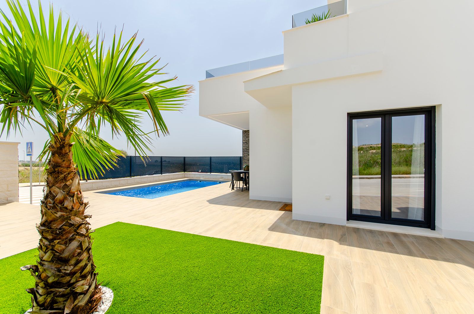 Rear exterior of 3-bedroom villa, Desamparados, Orihuela