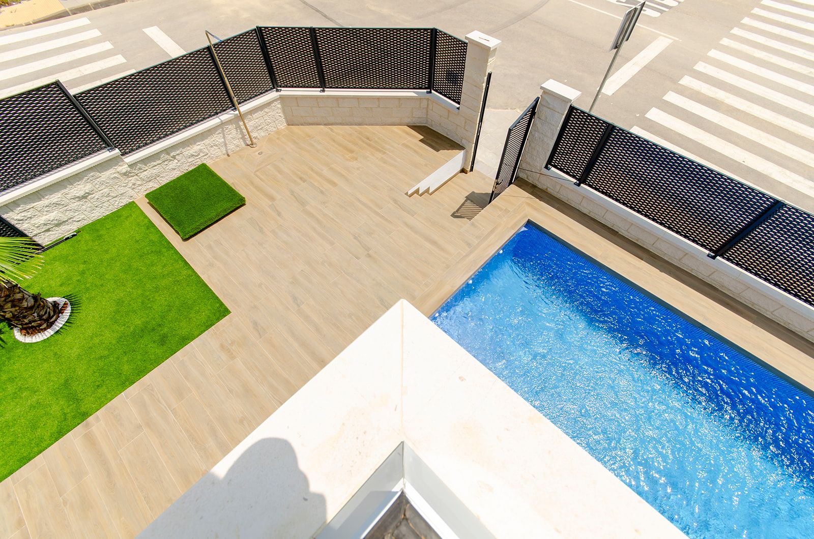 Main entrance and front door of new-build villa, Desamparados